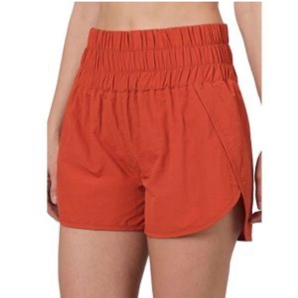 Deana women’s size L windbreaker, smocked, high waisted, shorts, built-in briefs - Picture 1 of 7